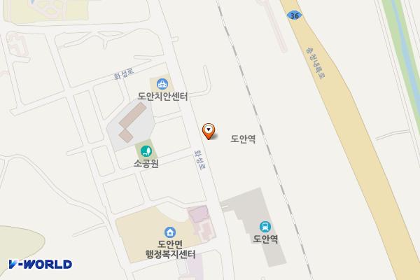 도안문화센타 위치 지도 — 충청북도 증평군 도안면 화성로 76번지 