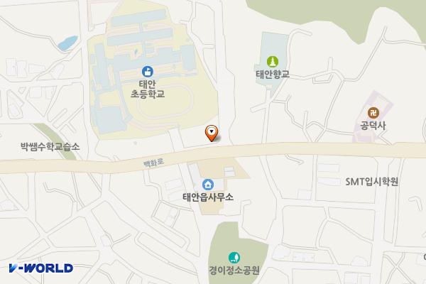 태안읍사무소 부설주차장 위치 지도 — 충청남도 태안군 태안읍 남문리 300-102