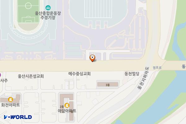 동천체육관 주차장 위치 지도 — 울산광역시 중구 남외동 751-3