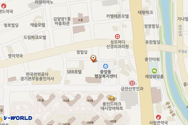 중앙동행정 위치 지도 — 경기도 용인시 처인구 금령로 90번길 3-20