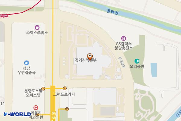 LH경기지사 위치 지도 — 경기도 성남시 분당구 구미동 175
