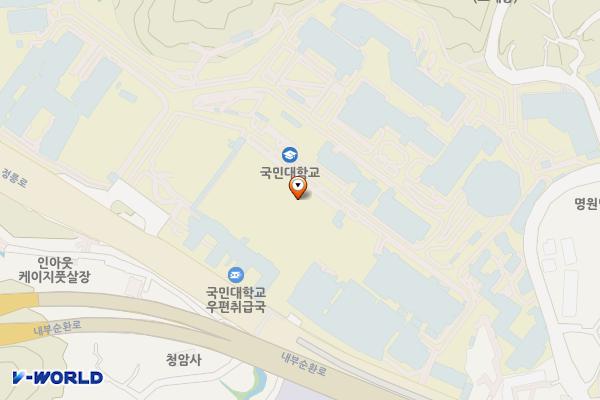 국민대학교 위치 지도 — 서울특별시 성북구 정릉동 861-1