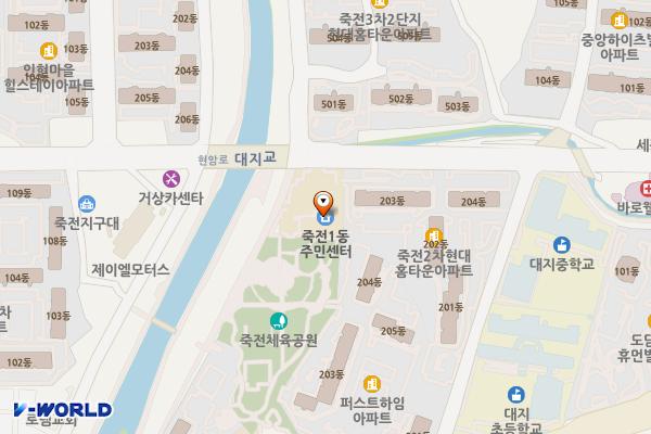 죽전1동 위치 지도 — 경기도 용인시 수지구 대지로15번길 50