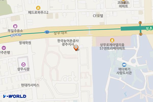 쌍촌동 한국농어촌공사 주차장 위치 지도 — 전남광주통합특별시 서구 쌍촌동 994-1