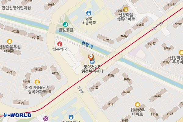 풍덕천2동 위치 지도 — 경기도 용인시 수지구 풍덕천로 51