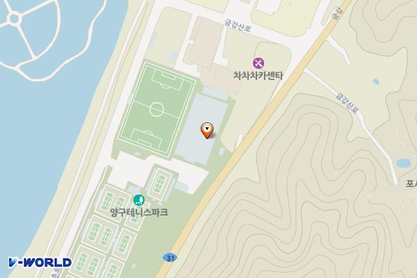 테니스파크 위치 지도 — 강원특별자치도 양구군 양구읍 하리 442-1