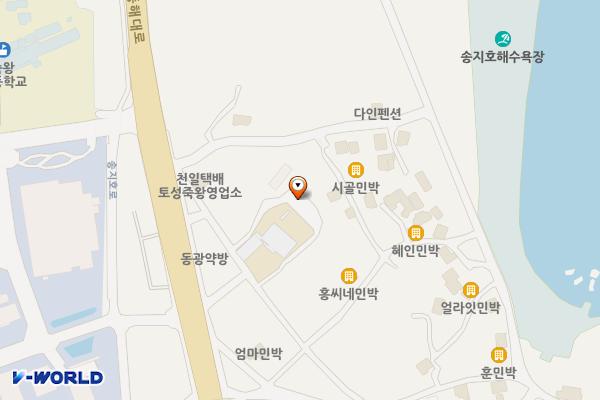 죽왕면사무소 위치 지도 — 강원특별자치도 고성군 죽왕면 오호리 170-3