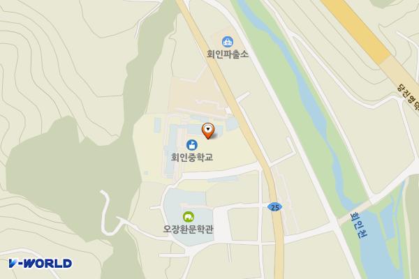 회인면사무소 위치 지도 — 충청북도 보은군 회인면 회인로 81