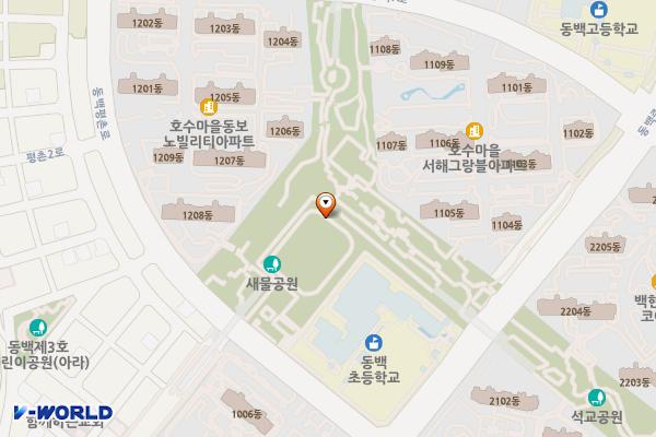새물근린공원 위치 지도 — 경기도 용인시 기흥구 동백동 657