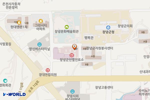 창녕군보건소 위치 지도 — 경상남도 창녕군 창녕읍 우포2로 1189-35