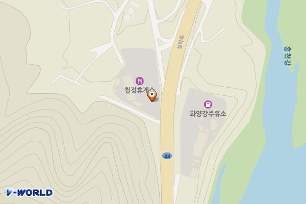 철정휴게소 위치 지도 — 강원특별자치도 홍천군 두촌면 철정리 991-6