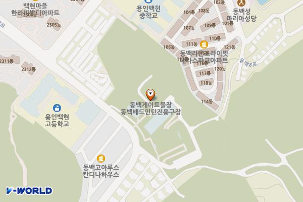 산오름근린공원 위치 지도 — 경기도 용인시 기흥구 동백7로 125
