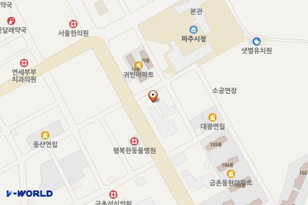 농어촌공사 파주·고양지사 위치 지도 — 경기도 파주시 중앙로 240