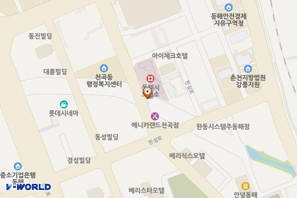 천곡동행정복지센터 위치 지도 — 강원특별자치도 동해시 천곡로 98-1