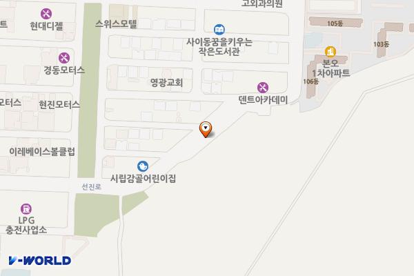 사이동 커뮤니센터 위치 지도 — 경기도 안산시 상록구 선진로 92