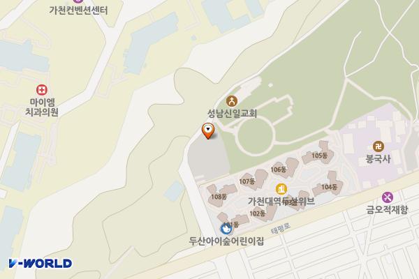 노외주차장(건우공영) 위치 지도 — 경기도 성남시 수정구 태평로 89
