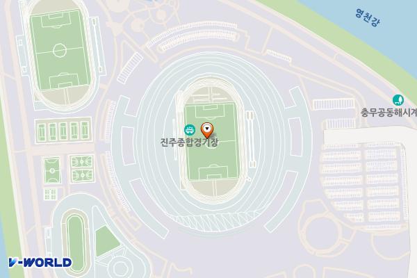 진주종합경기장 위치 지도 — 경상남도 진주시 동진로 415