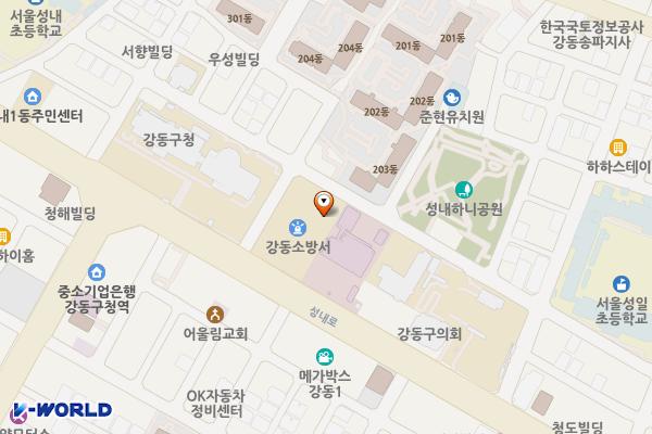강동보건소 위치 지도 — 서울특별시 강동구 성내로 45