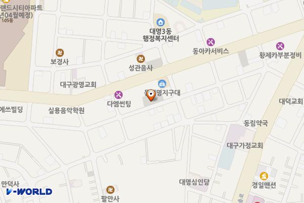 양지로공영주차장 위치 지도 — 대구광역시 남구 양지남길 101