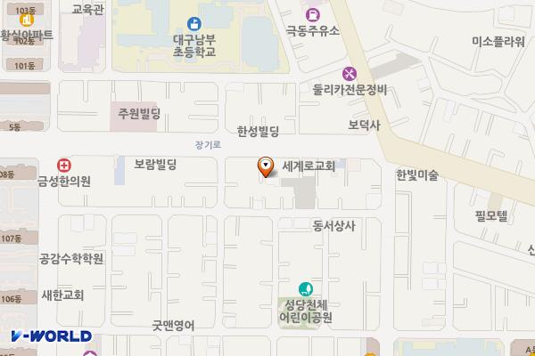 성당동1공영주차장 위치 지도 — 대구광역시 달서구 장기로 83-1