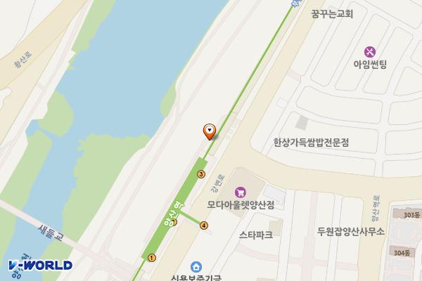 2호선 양산역 위치 지도 — 경상남도 양산시 강변로 441