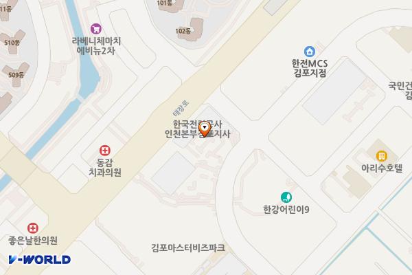 한전김포지사 위치 지도 — 경기도 김포시 태장로 773