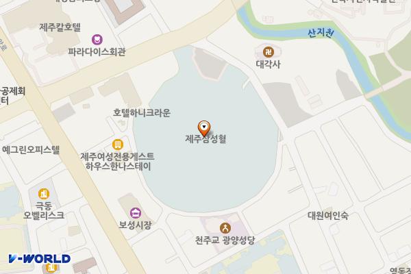 삼성혈 위치 지도 — 제주특별자치도 제주시 삼성로 22
