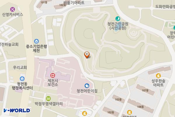 제천시민공원 위치 지도 — 충청북도 제천시 의림대로32길 23