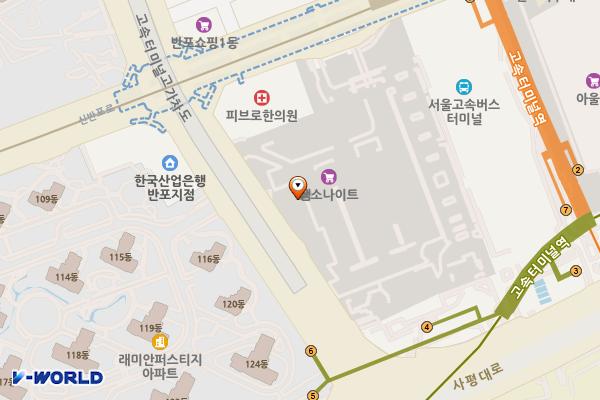 신세계 강남점 위치 지도 — 서울특별시 서초구 신반포로 176