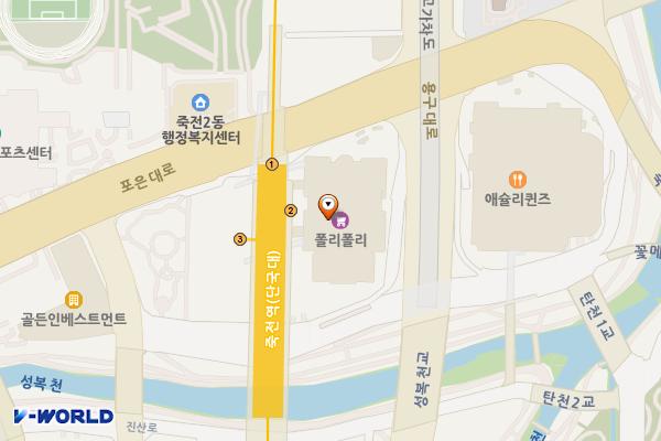 신세계 경기점 위치 지도 — 경기도 용인시 수지구 포은대로 536