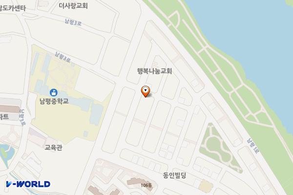 남평동사리공용주차장 위치 지도 — 전남광주통합특별시 나주시 남평읍 강변1길 65-10