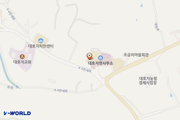 대호지면사무소 위치 지도 — 충청남도 당진시 대호지면 4.4만세로 55-1