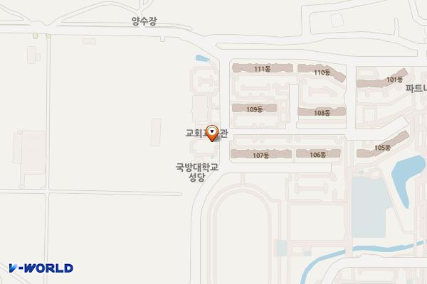 국방대학교 위치 지도 — 충청남도 논산시 양촌면 황산벌로 1040
