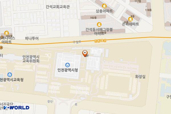 인천광역시청 위치 지도 — 인천광역시 남동구 정각로 29