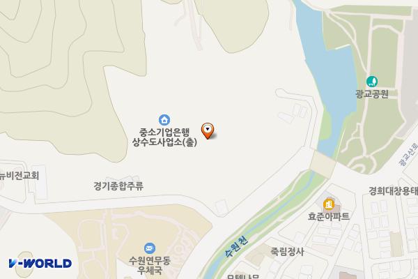 수원시상수도사업소 위치 지도 — 경기도 수원시 장안구 광교산로 119