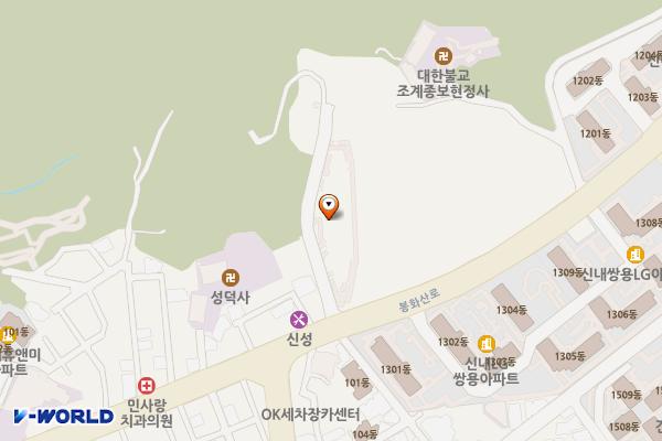신내테크노타운 위치 지도 — 서울특별시 중랑구 봉화산로 123