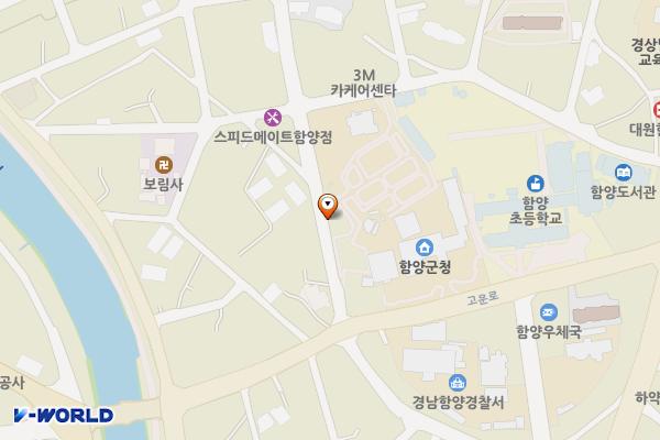 함양군청 주차장 위치 지도 — 경상남도 함양군 함양읍 고운로 35