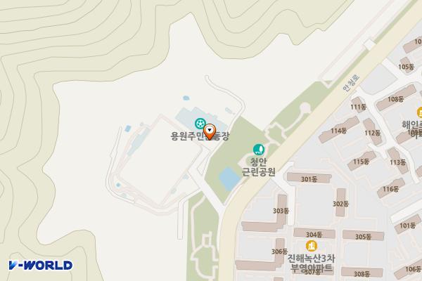 용원국민체육관 전기차 충전기 위치 지도 — 경상남도 창원시 진해구 안청로 95