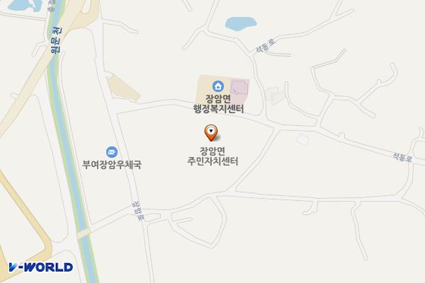 장암면 행정복지센터 위치 지도 — 충청남도 부여군 장암면 석동로 16