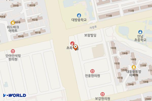 대방황토방 앞 공영주차장 위치 지도 — 경상남도 창원시 성산구 가양로124번길 4