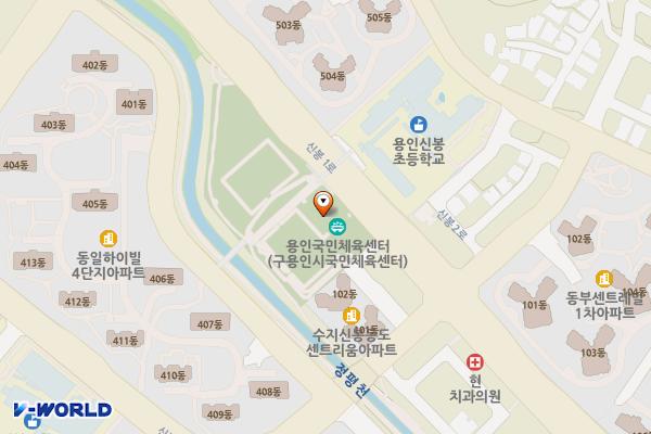 용인시국민체육센터 위치 지도 — 경기도 용인시 수지구 신봉1로 181