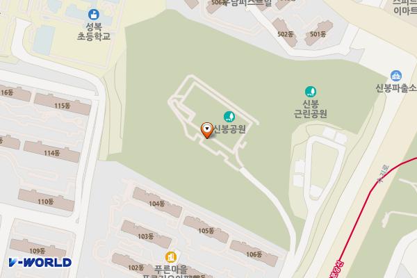 성복배수지 테니스장 위치 지도 — 경기도 용인시 수지구 성복2로76번길 43