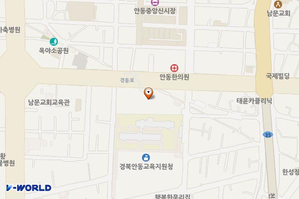 안동중앙신시장 공영주차장 위치 지도 — 경상북도 안동시 경동로 602