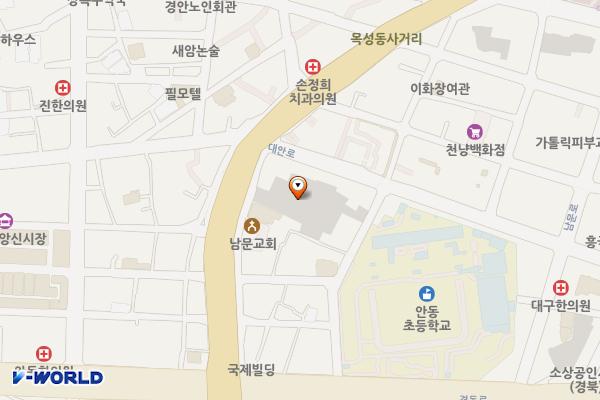 안동구시장 공영주차장 위치 지도 — 경상북도 안동시 번영1길 25-8