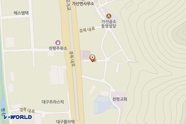 가산평생학습복지센터 위치 지도 — 경상북도 칠곡군 가산면 경북대로 1552