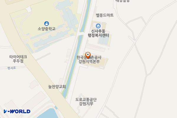 농어촌공사 강원본부 위치 지도 — 강원특별자치도 춘천시 사우4길 18