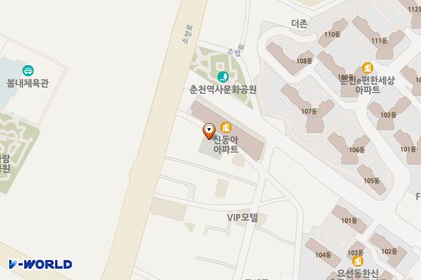 춘천서부시장 위치 지도 — 강원특별자치도 춘천시 서부대성로 12