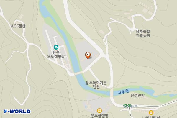 함양용추오토캠핑장 위치 지도 — 경상남도 함양군 안의면 용추계곡로 491-12