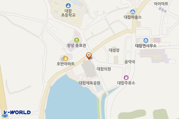 체육공원주차장 위치 지도 — 경상남도 창녕군 대합면 십이리1길 14