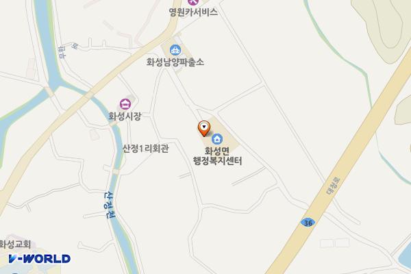 한국전력 전기차충전소 화성면사무소 위치 지도 — 충청남도 청양군 화성면 고산골길 12